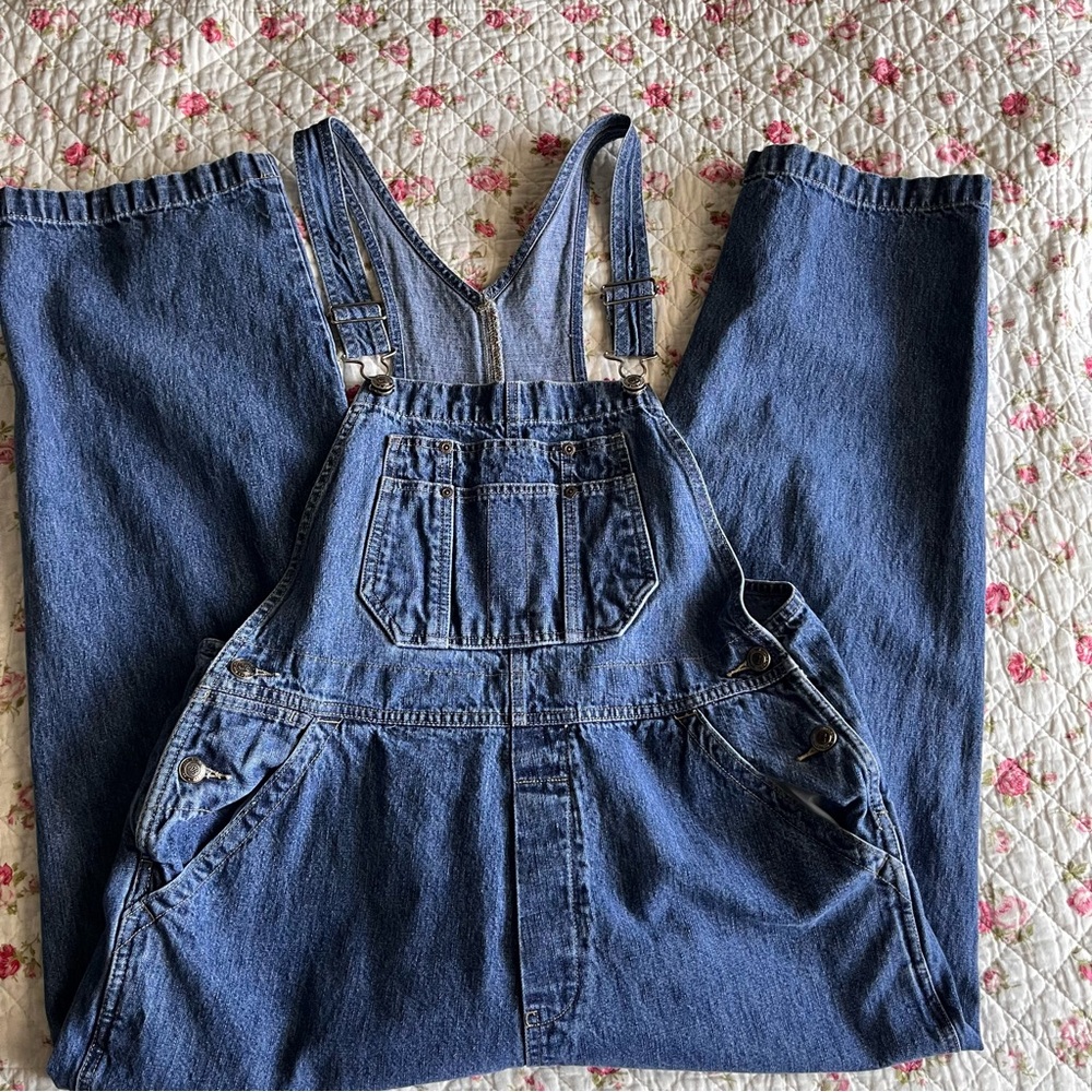 [St. Johns Bay] Dark Blue Denim Overalls